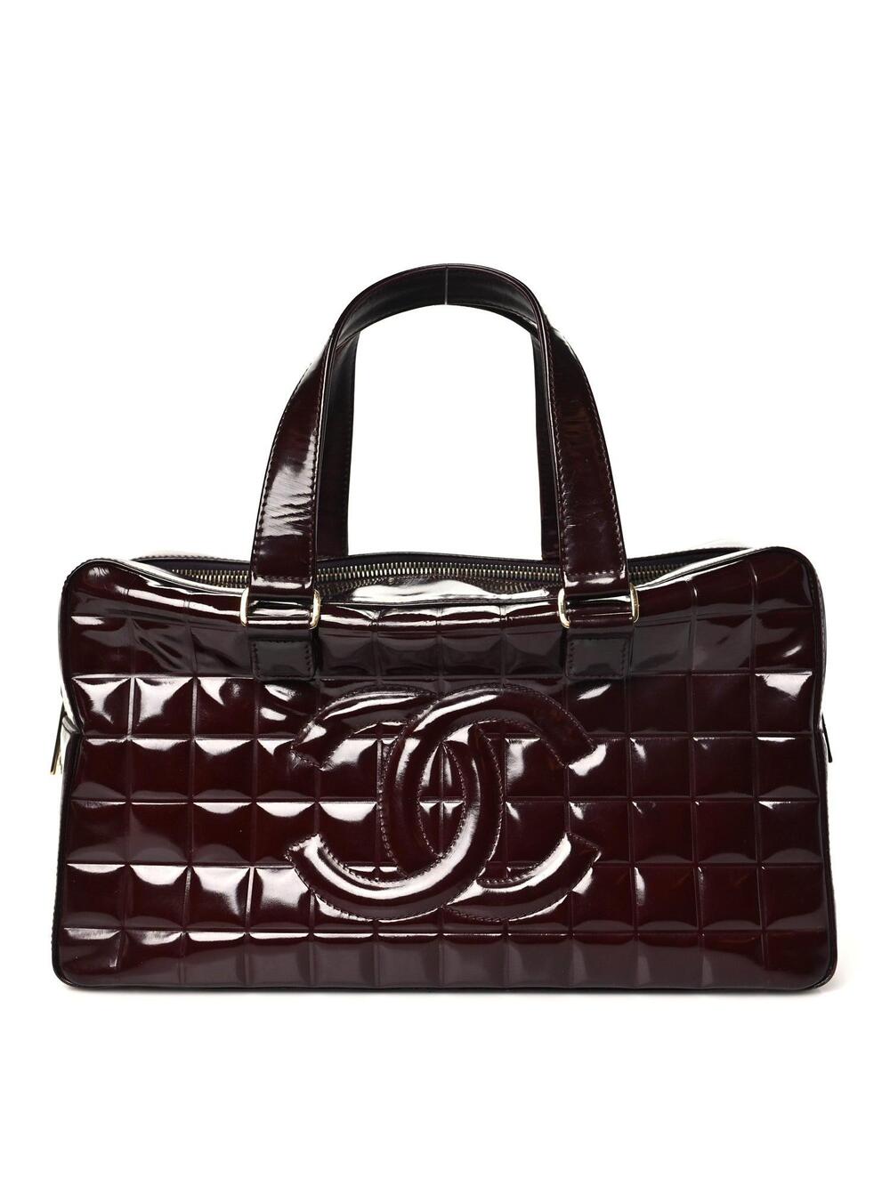 Chanel Patent Quilted Chocolate Bar #372281C11B